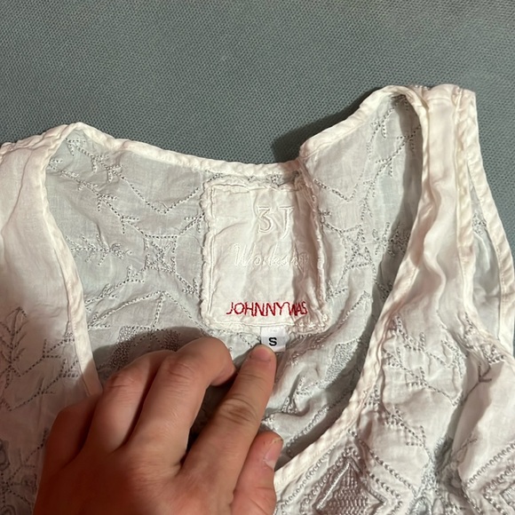Johnny Was White Embroidered tunic top/dress - Picture 2 of 6
